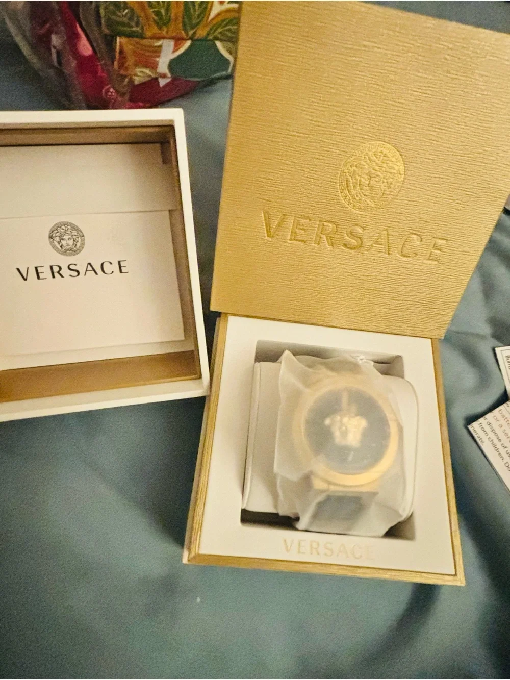 Versace Men's Gold and Black Medusa Motif Watch